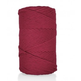 Virvė medvilninė pasukta bordo apvali 4mm
